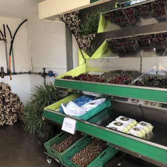 Farm shop with products