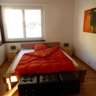 Schlafzimmer des Penthouses