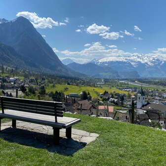Triesen - View into the valley from St. Mamerta