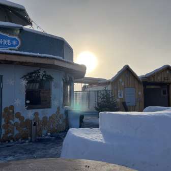 Chappele-on-ice drone shot