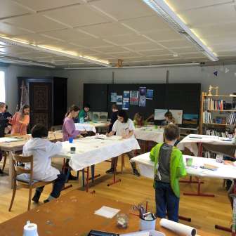 Children in the studio