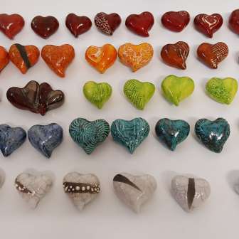 Hearts in different colors