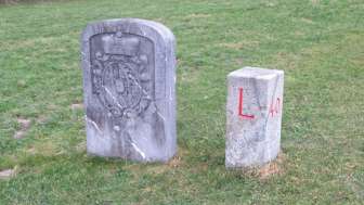 Old boundary stone in Balzers