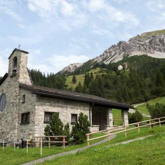 Chapel of Peace with Mountain Landscape in the Background