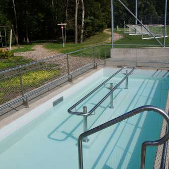 Kneipp pool at the sports field in Schellenberg