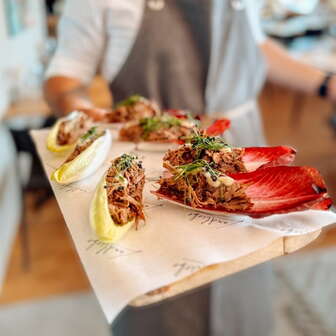Fine delicacies are lovingly prepared for banquets.