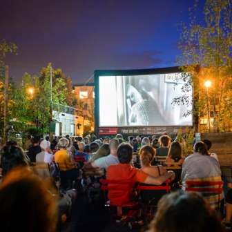 Open-air cinema in the Zeughausgarten