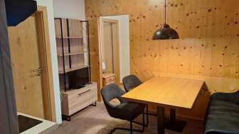 Küchen-/Essbereich der Ferienwohnung Walserhof