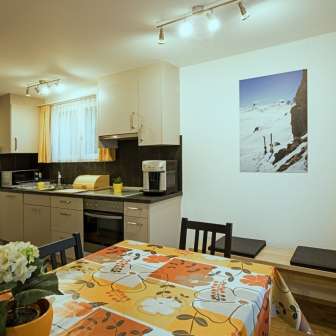 Dining room with kitchen
