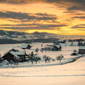 View from St. Gallenkappel in winter