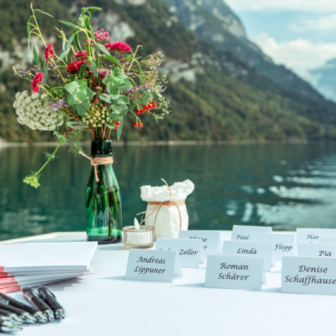 Company event on the Walensee ship