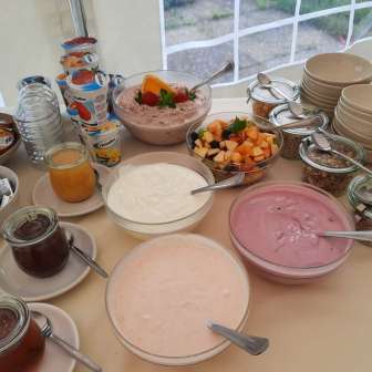 Breakfast with various offers