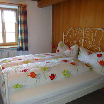 Schlafzimmer Ferienwohnung Fernsicht A