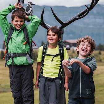 Happy children during their adventure on the Rohan Red Deer Adventure Trail