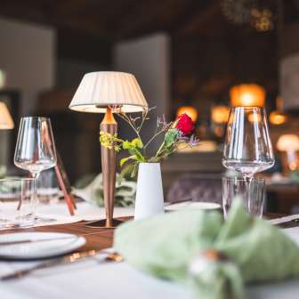 Gedeckter Tisch im Landgasthof Mühle