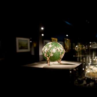 Dekoratives Ei als Ausstellungsstück in der Liechtensteinischen SchatzKammer