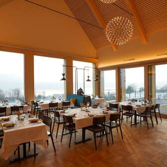 A private room for up to 30 people with a magnificent view over Lake Zurich.