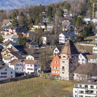 The Red House in historic Old Vaduz